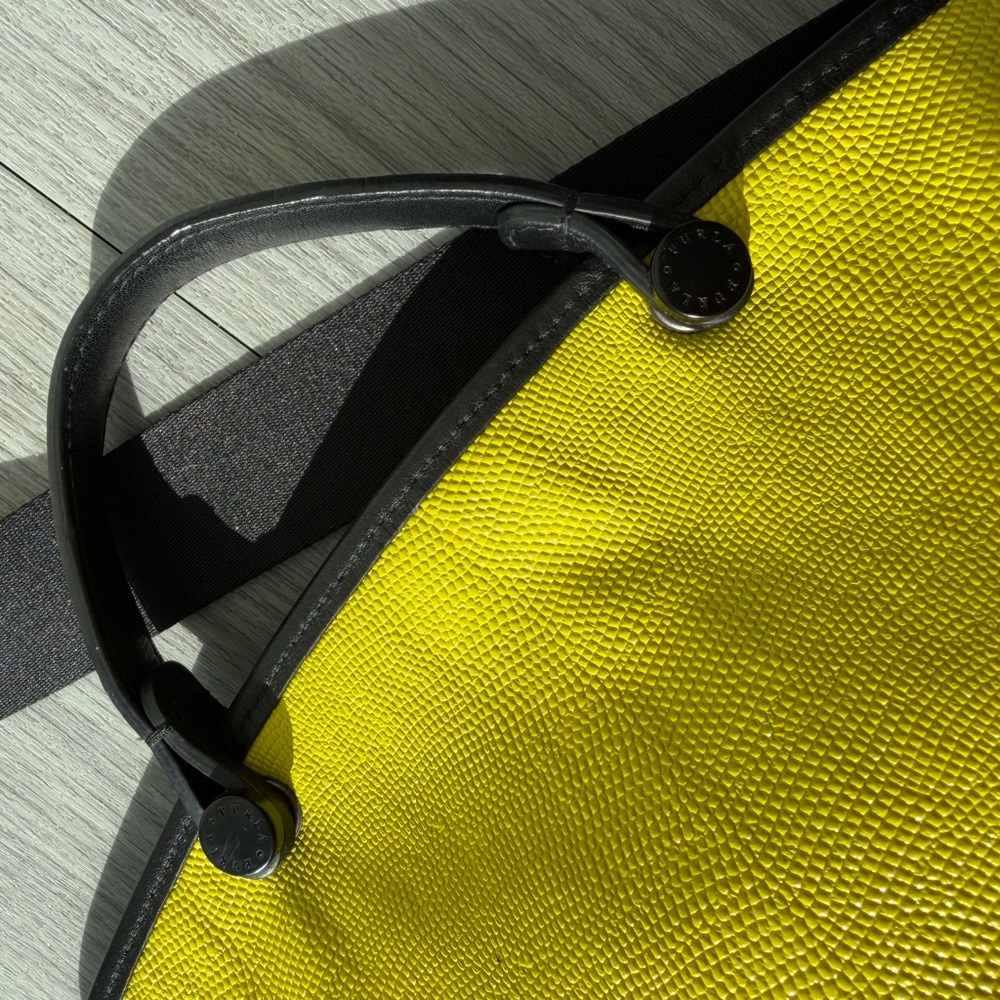 Furla Yellow and Black Messenger Tote - Picture 7 of 8